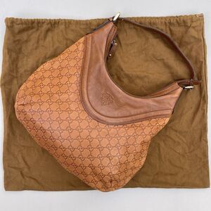 Gucci Guccisima Brown Leather Hobo Shoulder Bag